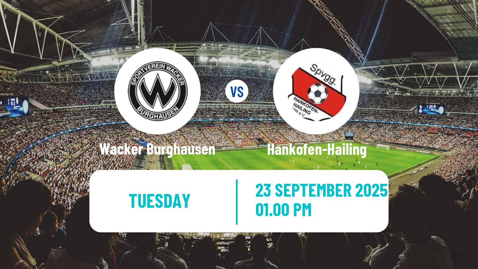 Football German Regionalliga Bayern Wacker Burghausen - Hankofen-Hailing