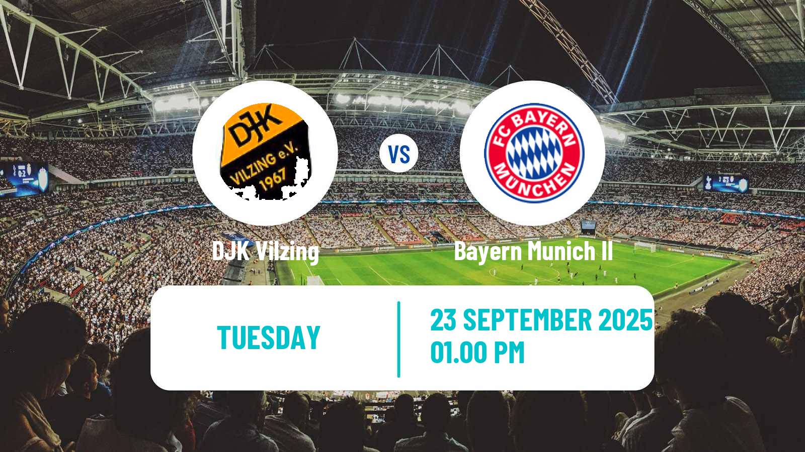 Football German Regionalliga Bayern Vilzing - Bayern Munich II