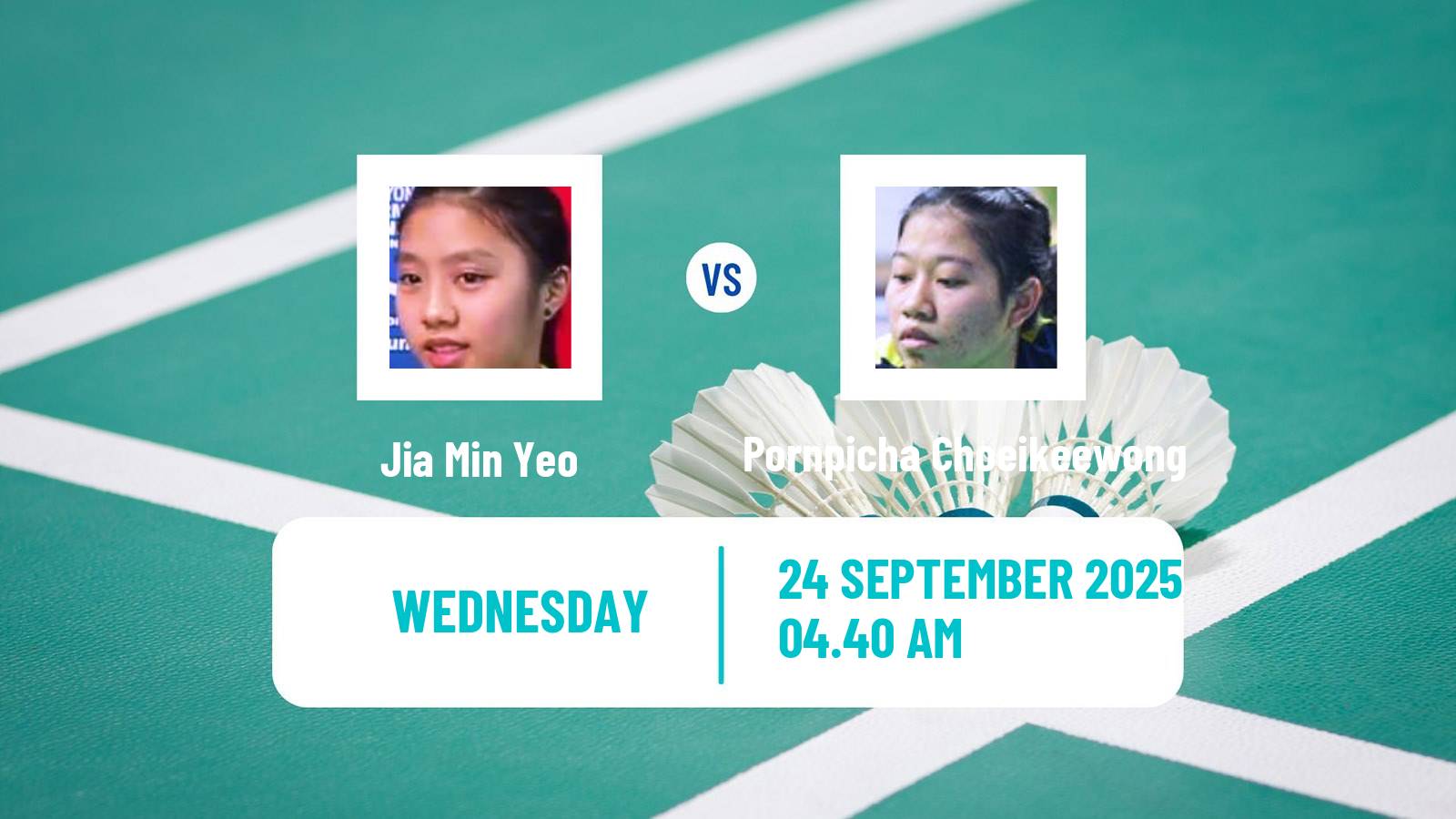 Badminton BWF World Tour Korea Open Women Jia Min Yeo - Pornpicha Choeikeewong