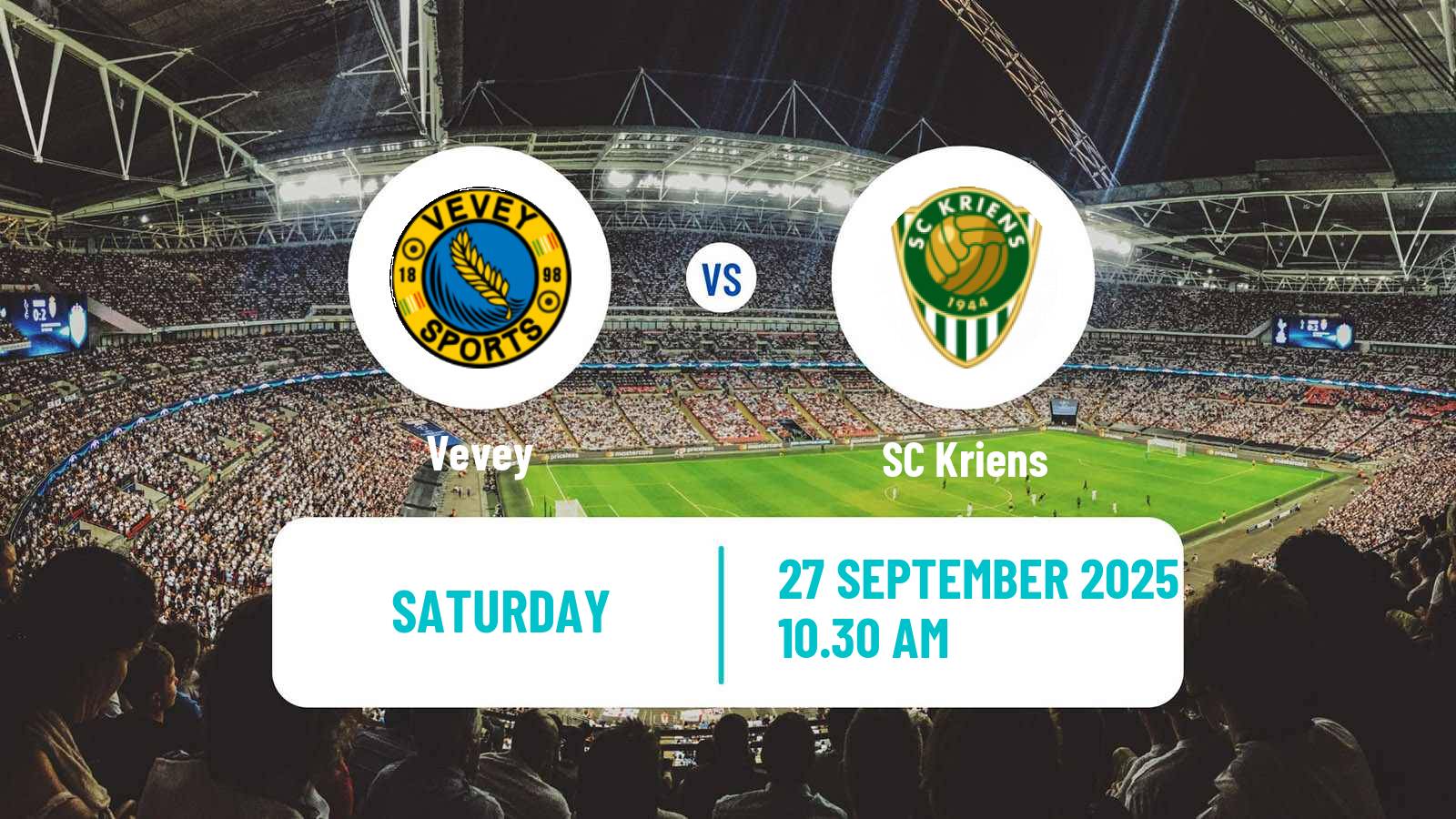 Football Swiss Promotion League Vevey - Kriens
