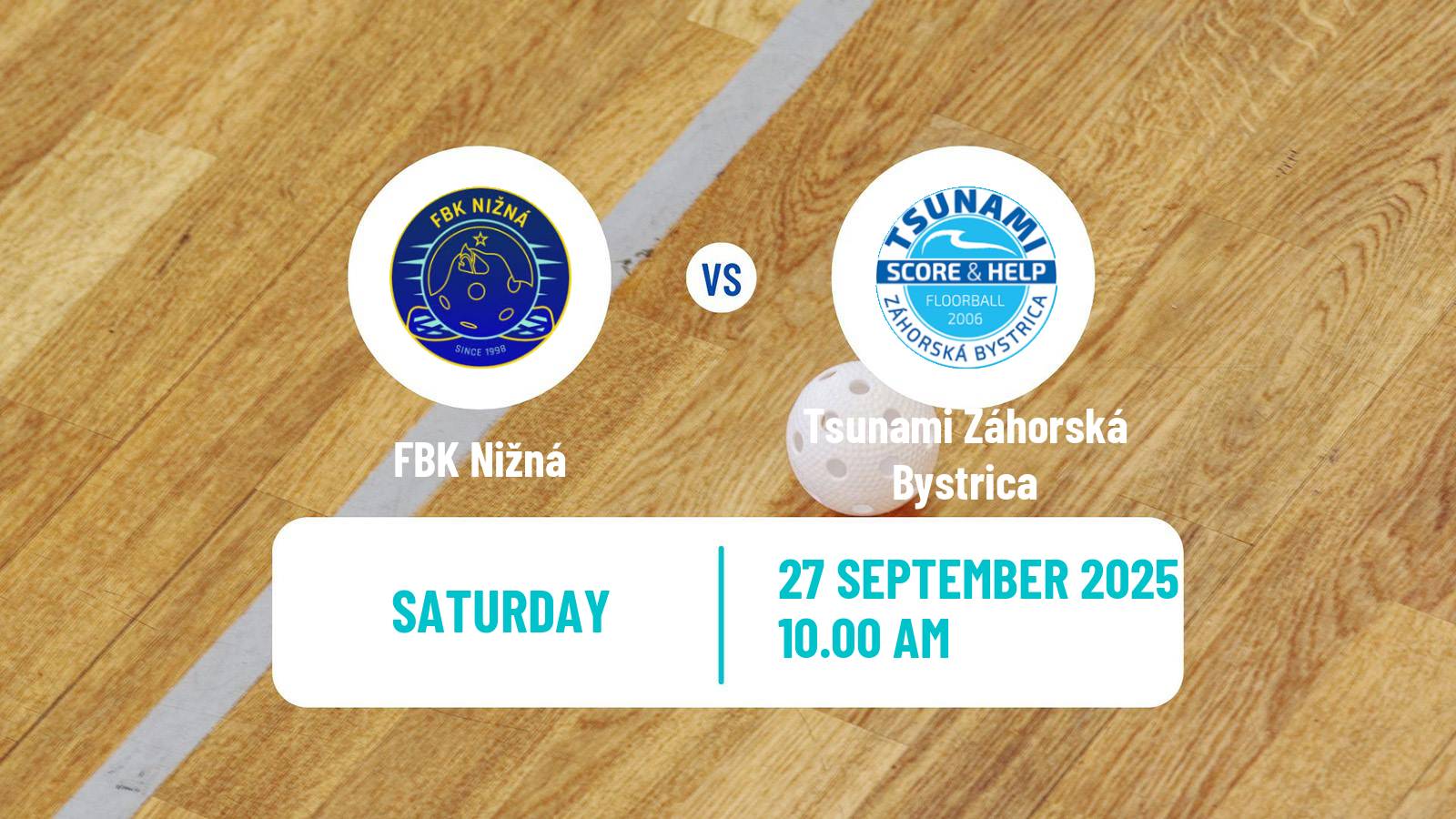 Floorball Slovak Extraliga Floorball Nižná - Tsunami Záhorská Bystrica