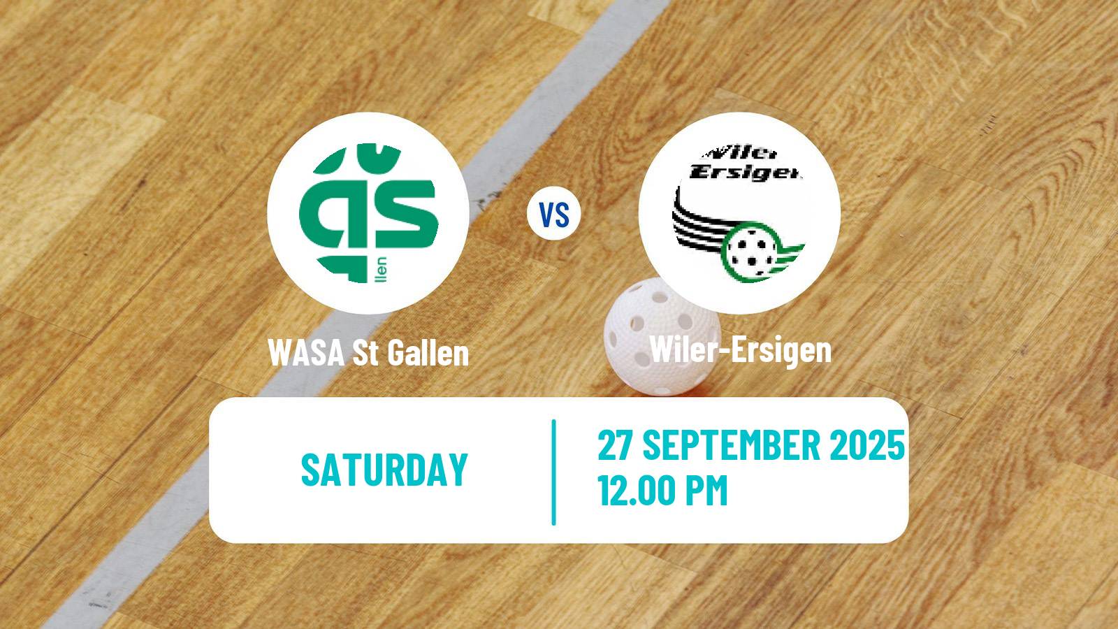 Floorball Swiss NLA Floorball WASA St Gallen - Wiler-Ersigen