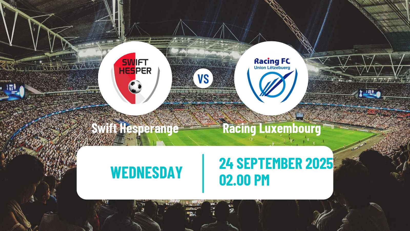 Football Luxembourg National Division Swift Hesperange - Racing Luxembourg