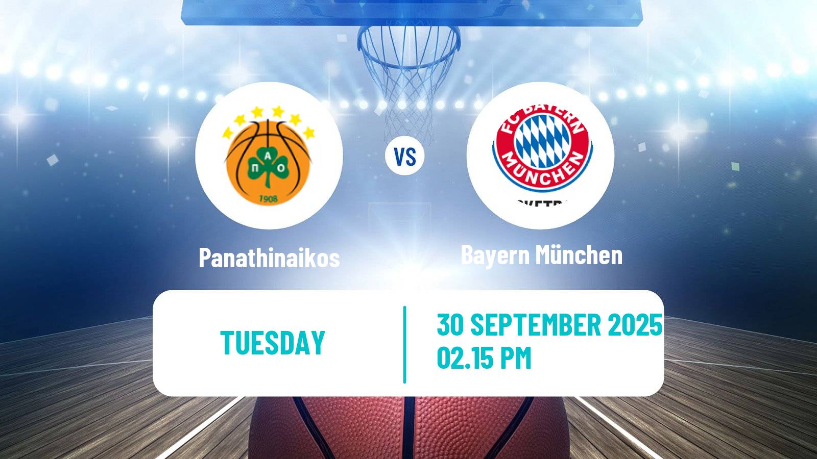 Basketball Euroleague Panathinaikos - Bayern München