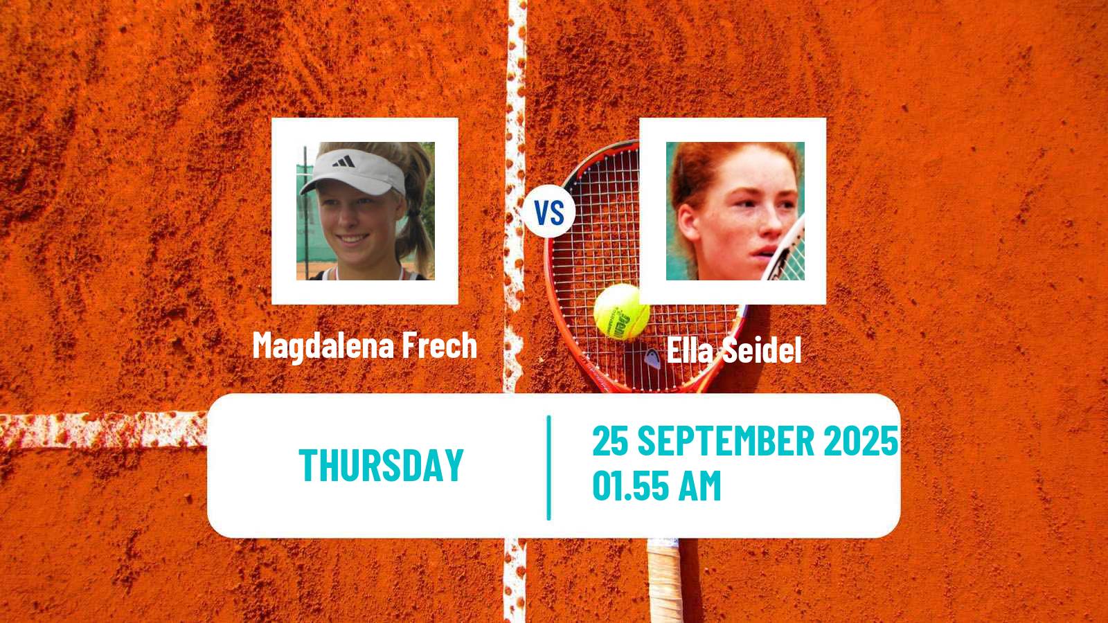 Tennis WTA Beijing Magdalena Frech - Ella Seidel