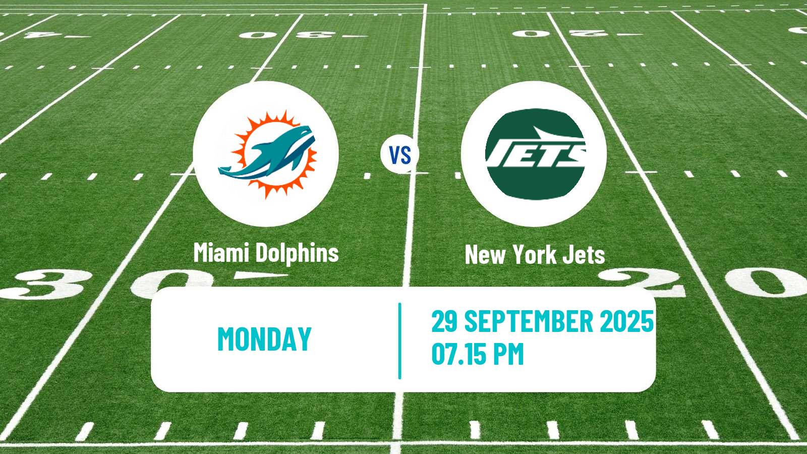 American football NFL Miami Dolphins - New York Jets