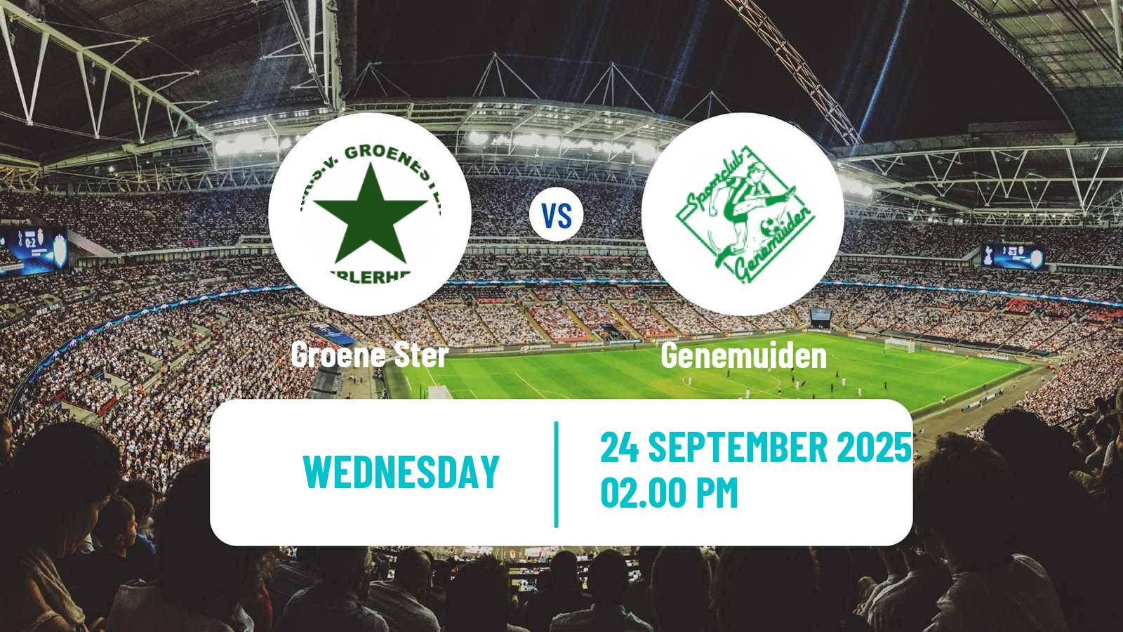Football Dutch KNVB Beker Groene Ster - Genemuiden