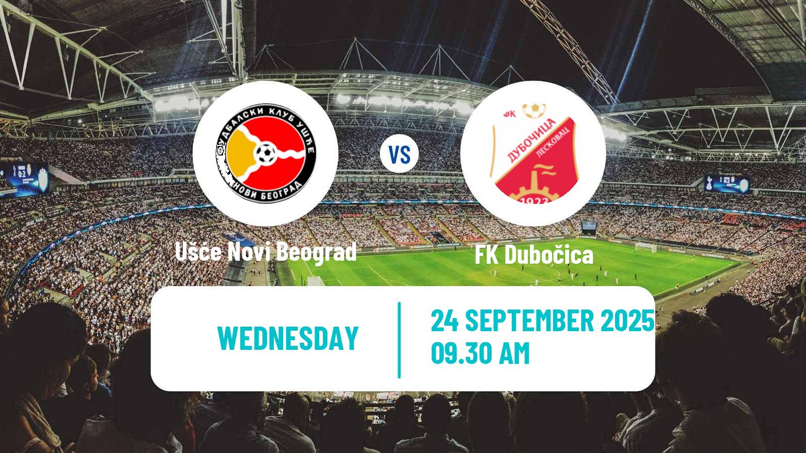 Football Serbian Prva Liga Ušće Novi Beograd - Dubočica