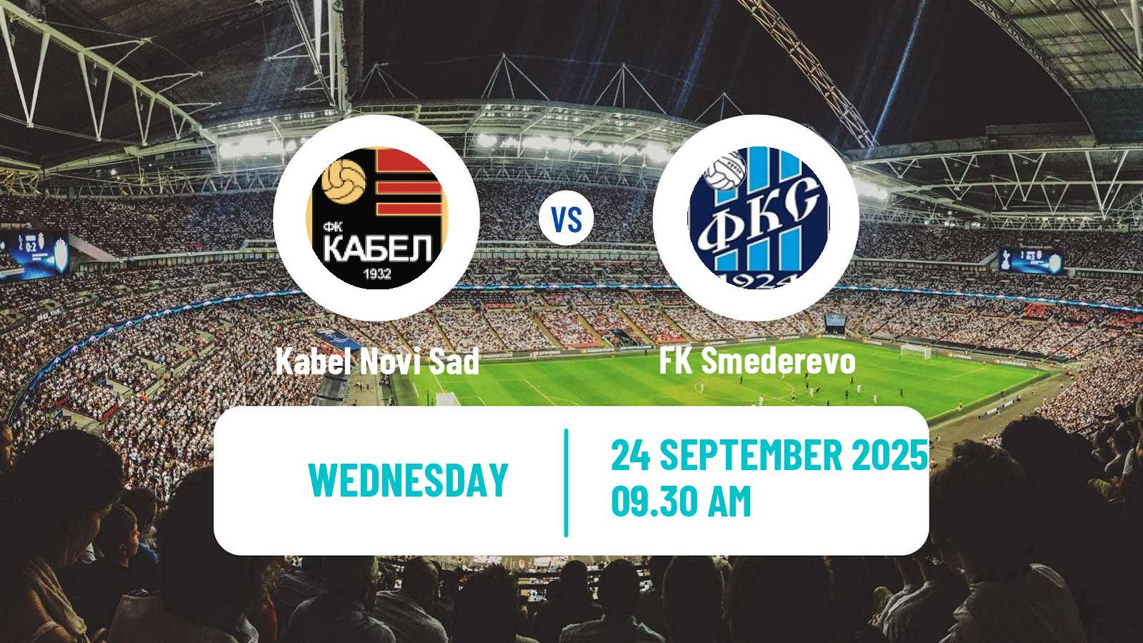 Football Serbian Prva Liga Kabel Novi Sad - Smederevo