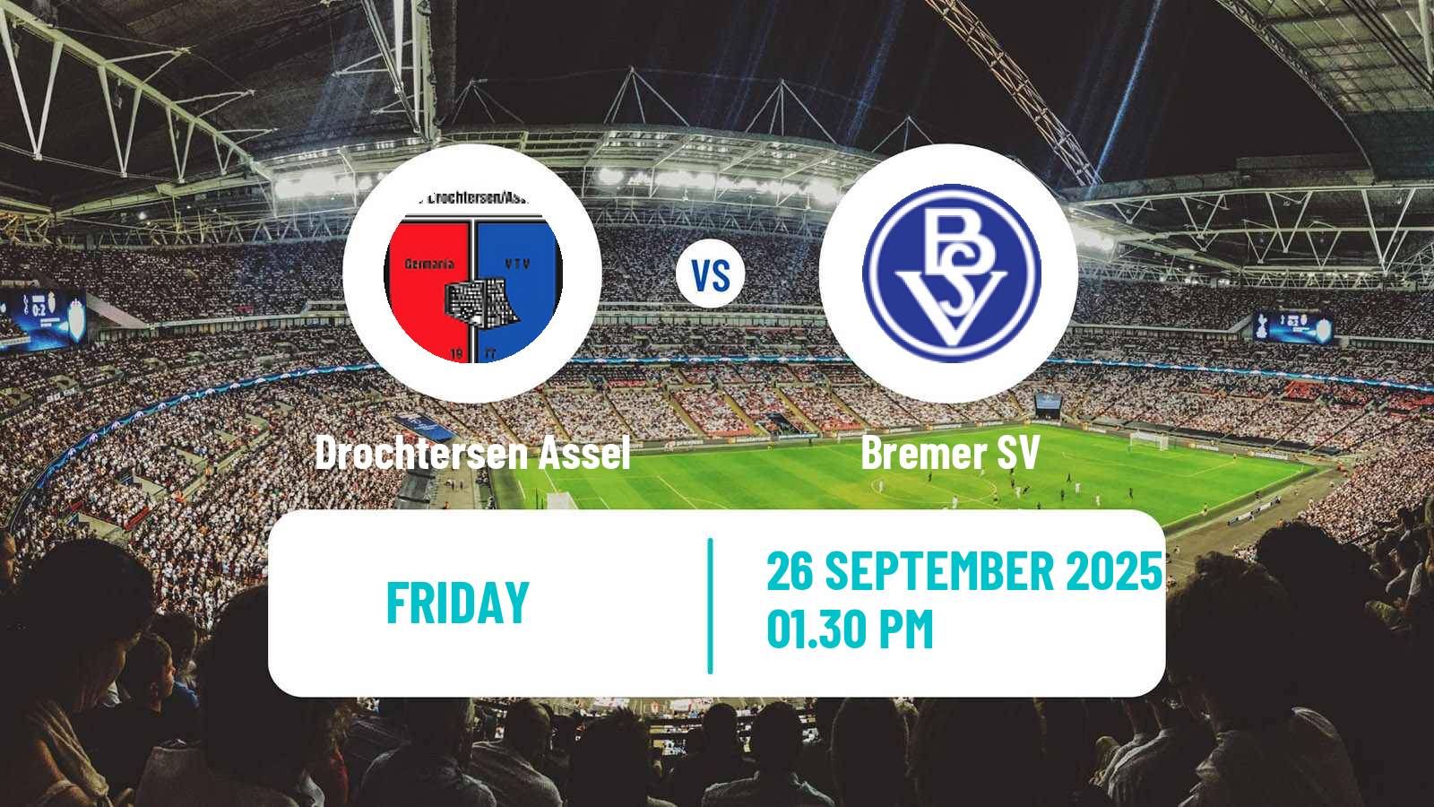 Football German Regionalliga North Drochtersen Assel - Bremer SV