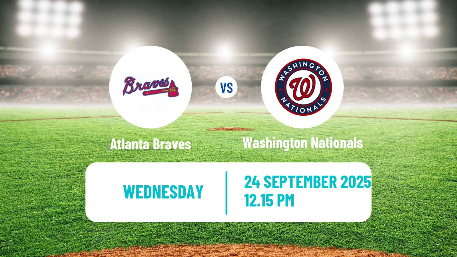 Baseball MLB Atlanta Braves - Washington Nationals