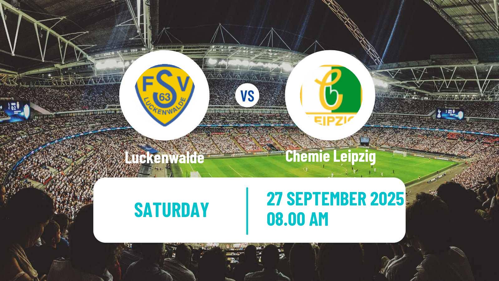 Football German Regionalliga Nordost Luckenwalde - Chemie Leipzig