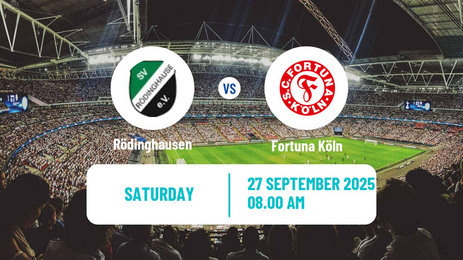 Football German Regionalliga West Rödinghausen - Fortuna Köln