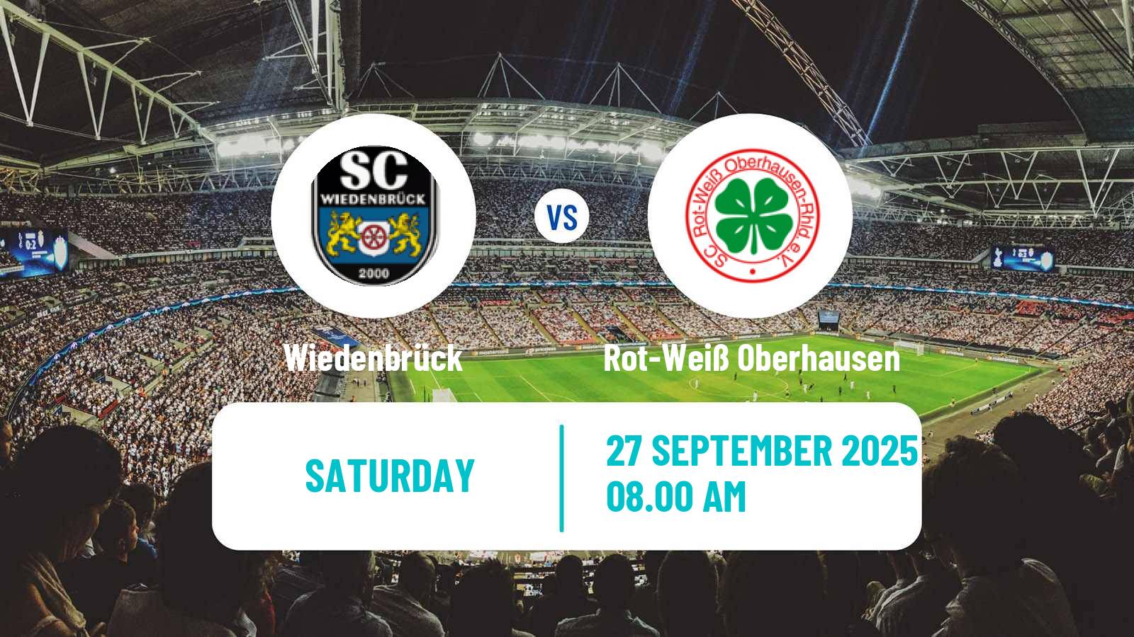 Football German Regionalliga West Wiedenbrück - Rot-Weiß Oberhausen