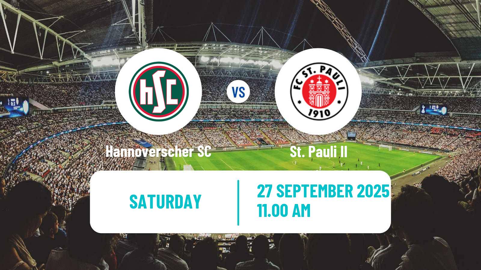 Football German Regionalliga North Hannoverscher SC - St. Pauli II