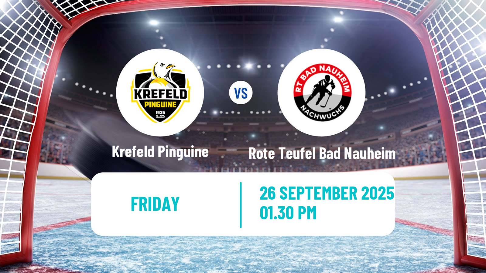 Hockey German DEL2 Krefeld Pinguine - Rote Teufel Bad Nauheim