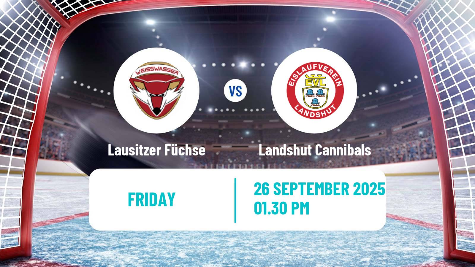 Hockey German DEL2 Lausitzer Füchse - Landshut Cannibals