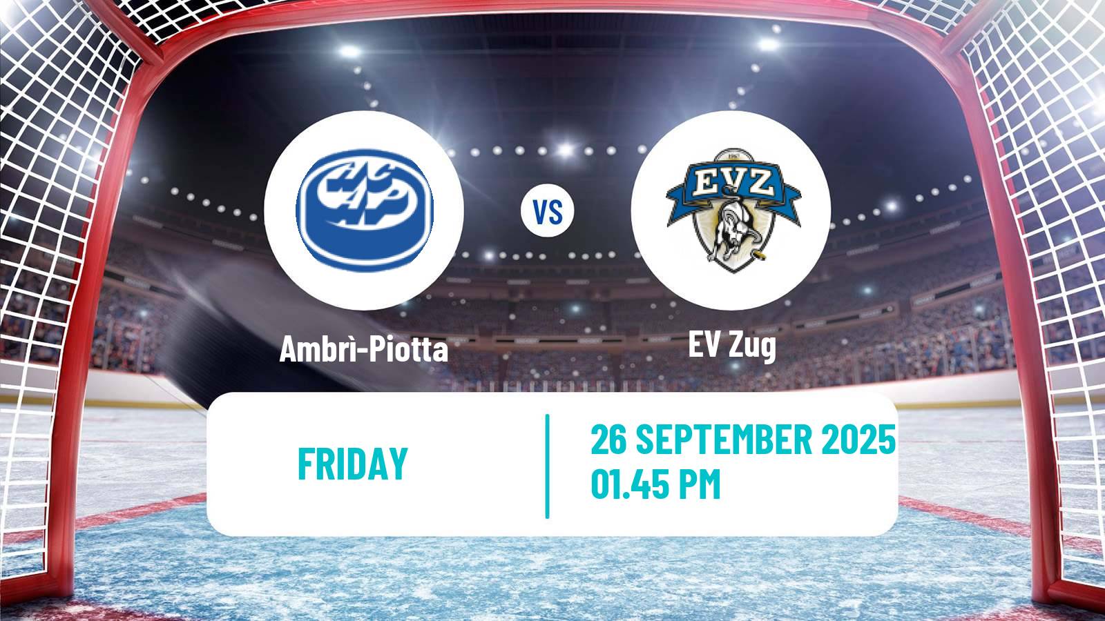 Hockey Swiss National League Hockey Ambrì-Piotta - EV Zug