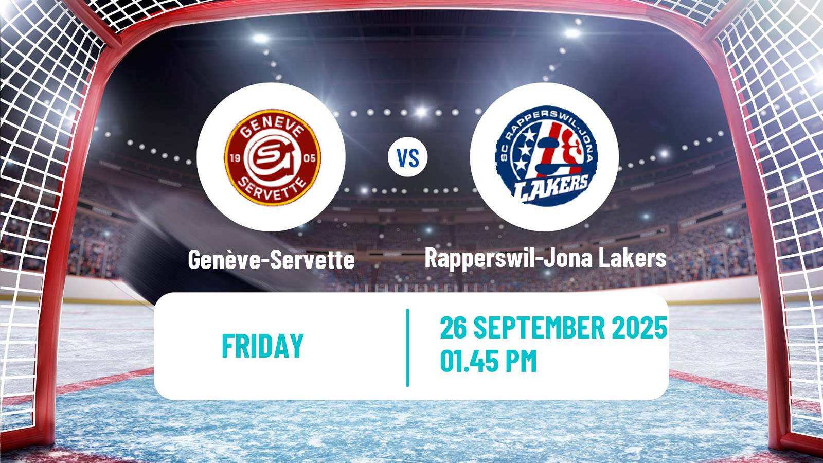 Hockey Swiss National League Hockey Genève-Servette - Rapperswil-Jona Lakers