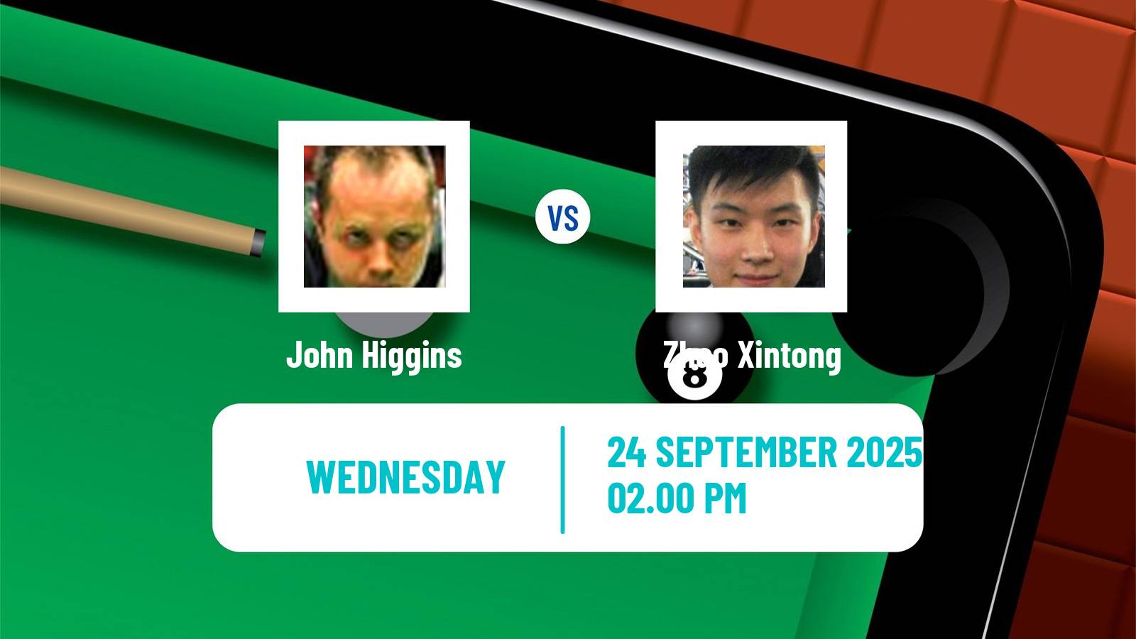 Snooker British Open John Higgins - Zhao Xintong