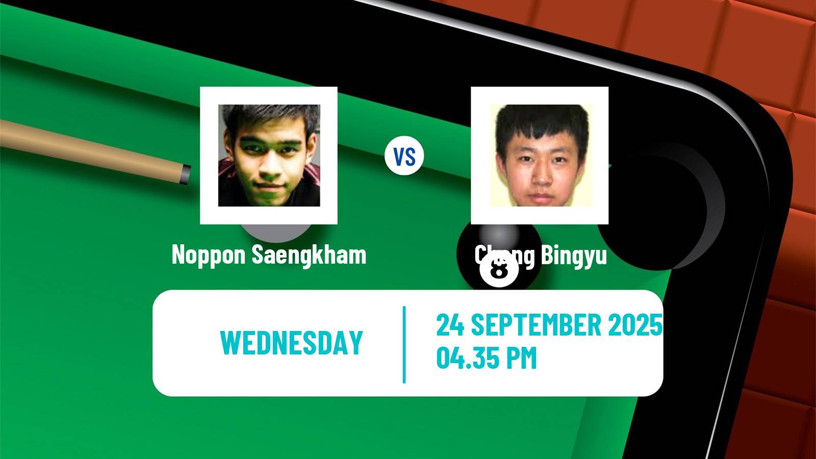 Snooker British Open Noppon Saengkham - Chang Bingyu