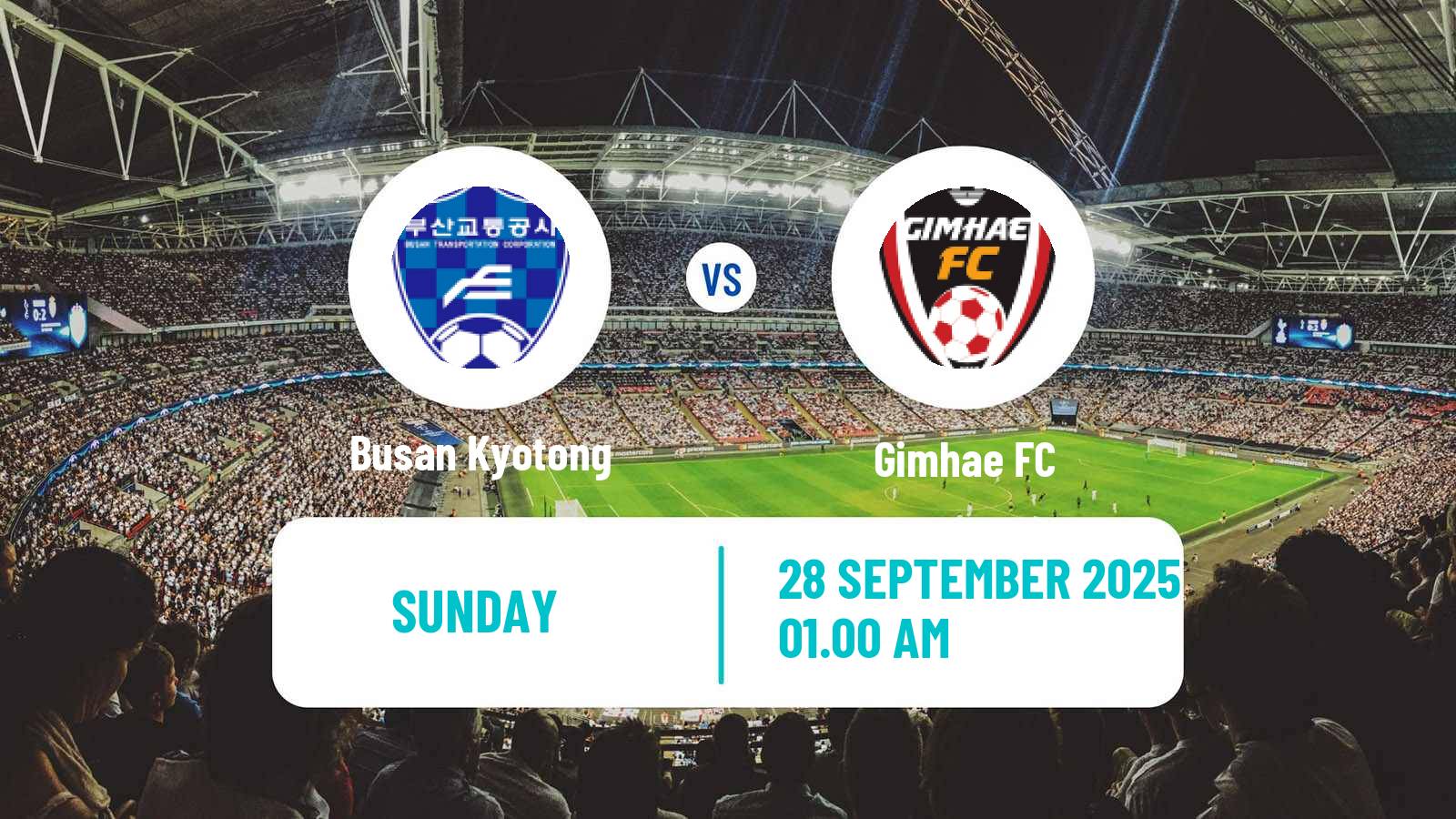 Football South Korean K3 League Busan Kyotong - Gimhae
