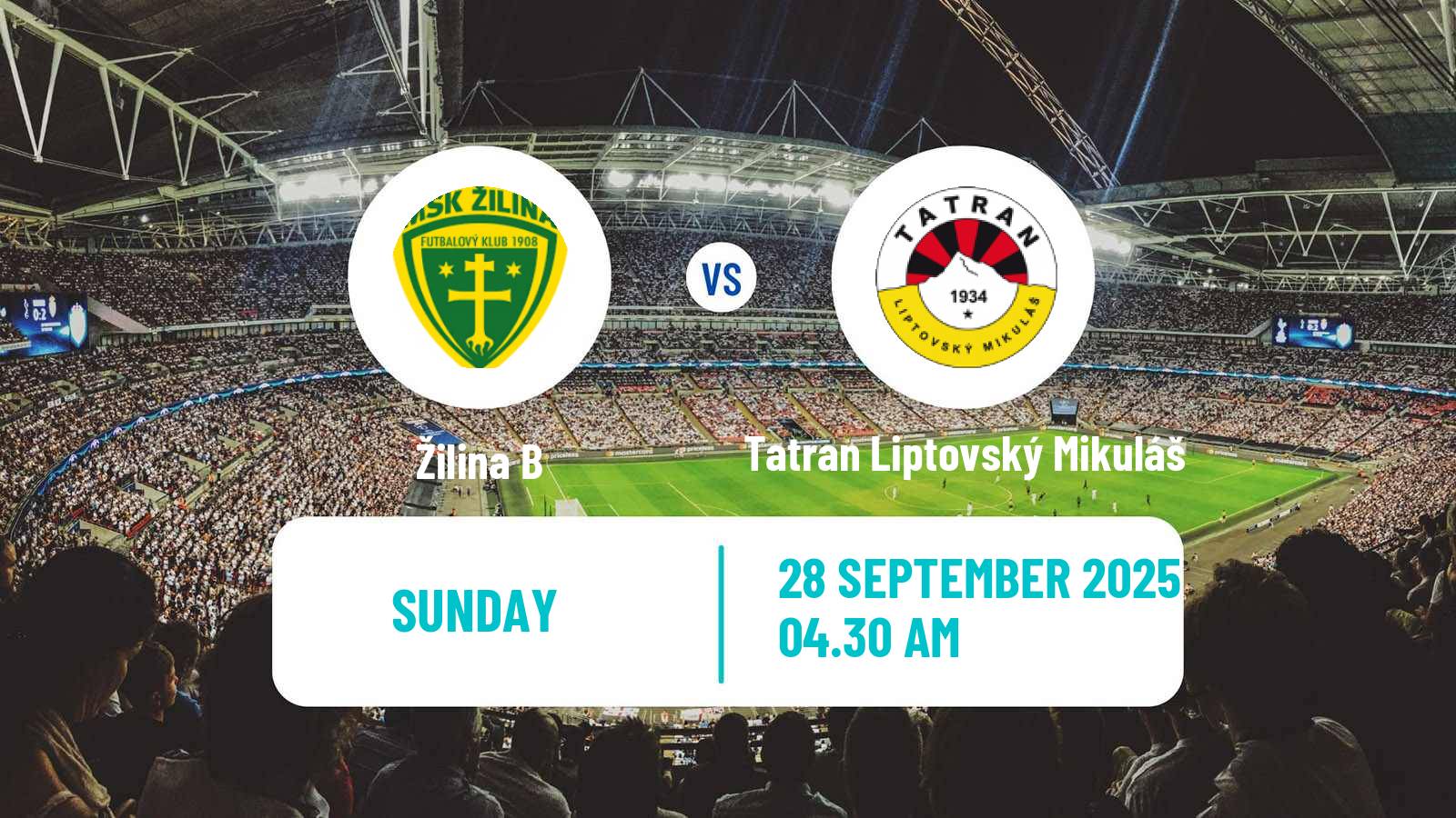 Football Slovak 2 Liga Žilina B - Tatran Liptovský Mikuláš