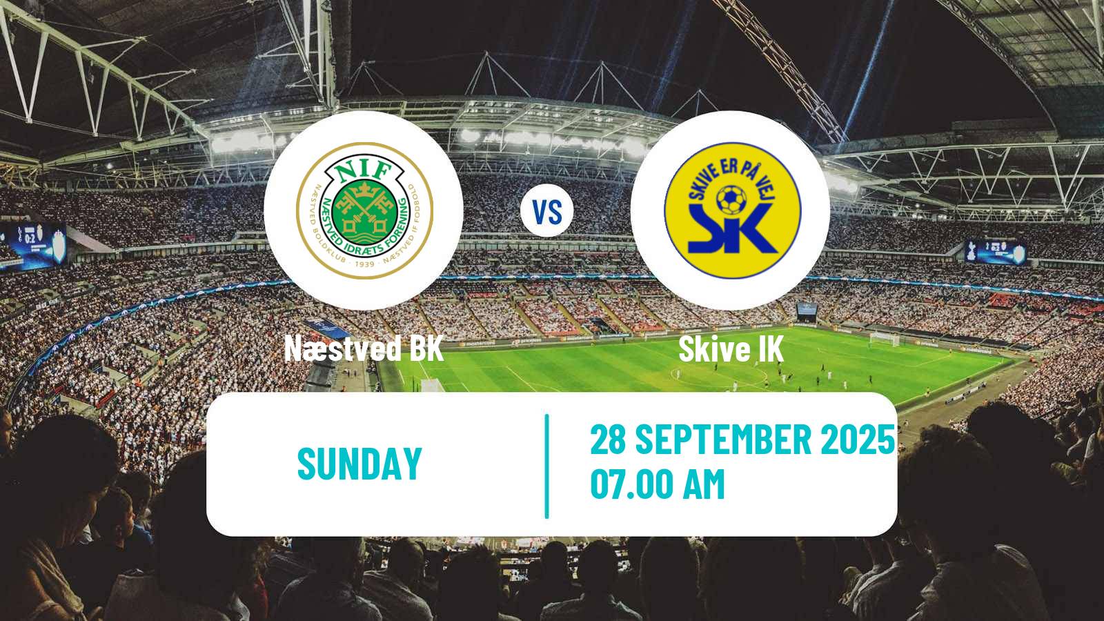 Football Danish 2 Division Næstved BK - Skive IK
