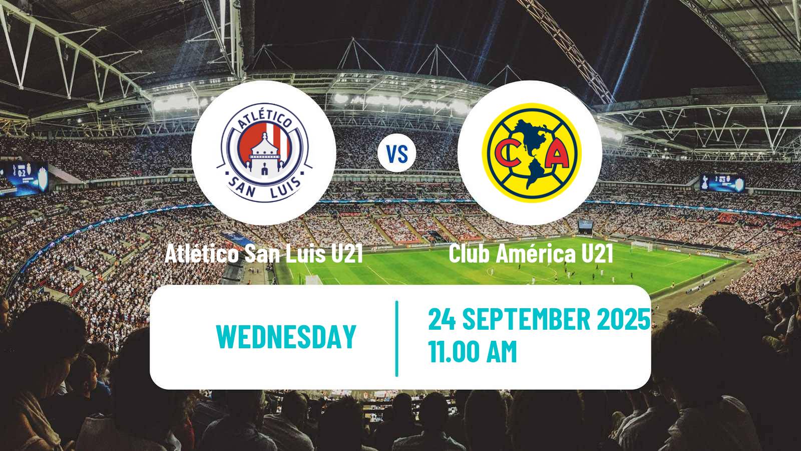 Football Mexican Liga MX U23 Atlético San Luis U21 - Club América U21