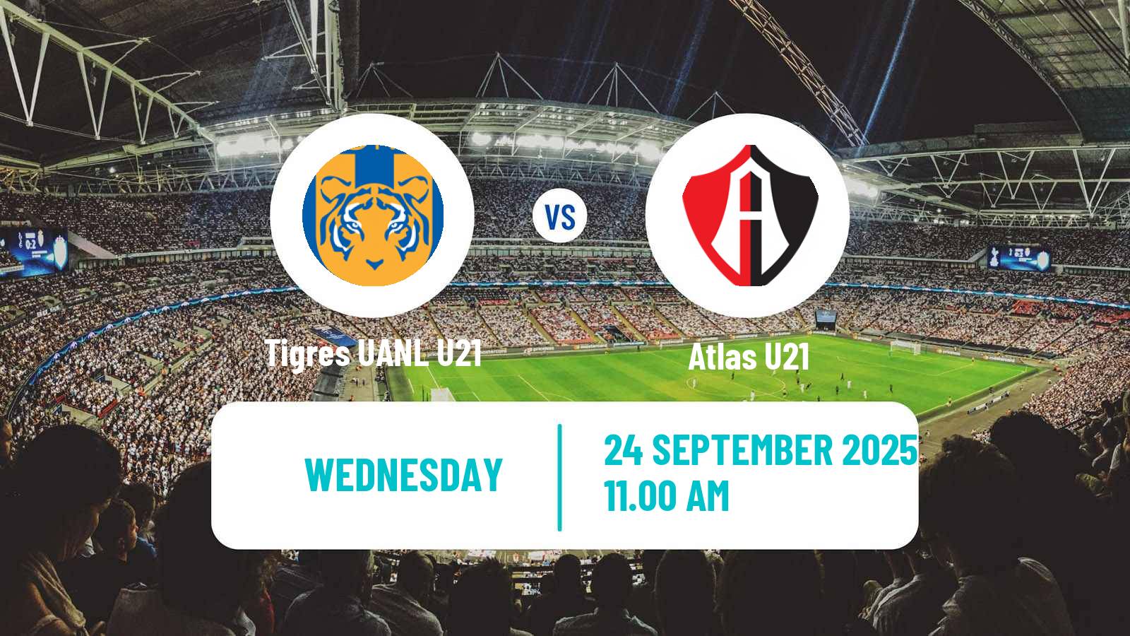 Football Mexican Liga MX U23 Tigres UANL U21 - Atlas U21