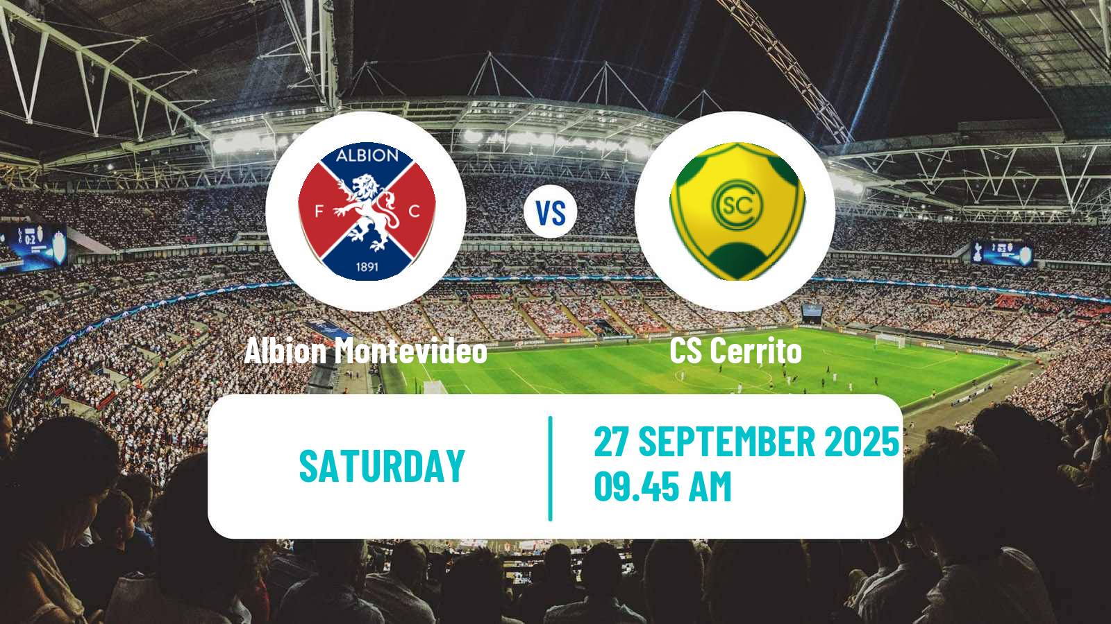 Football Uruguayan Segunda Division Albion Montevideo - Cerrito