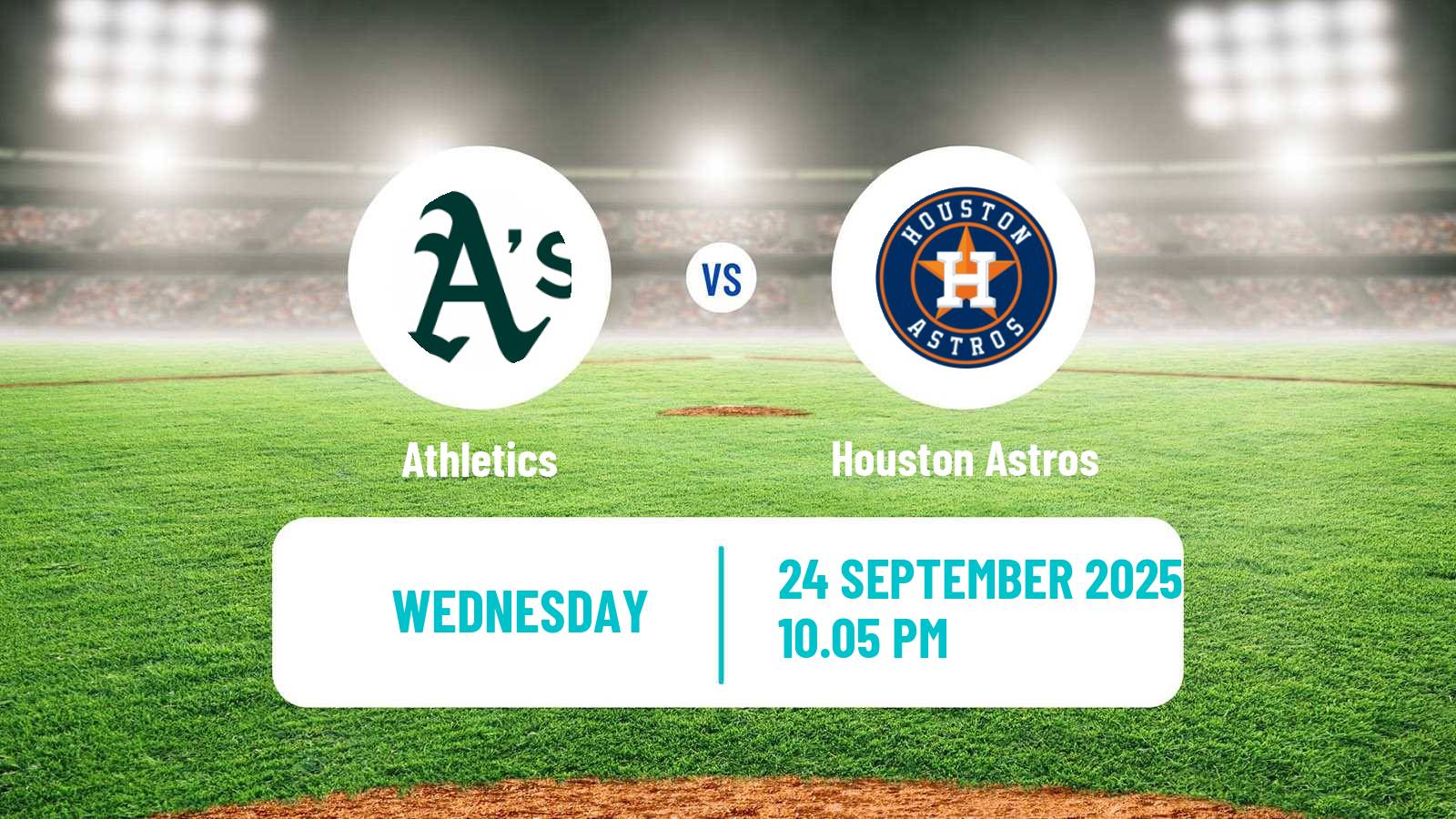 Baseball MLB Athletics - Houston Astros