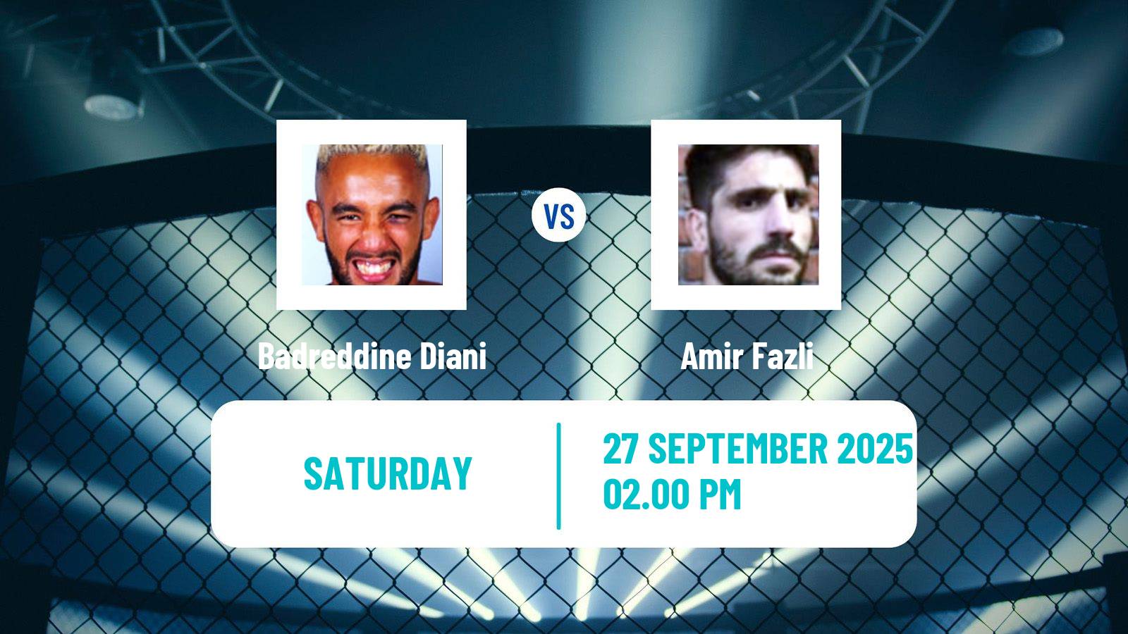 MMA Welterweight Pfl Mena Tournament Men Badreddine Diani - Amir Fazli