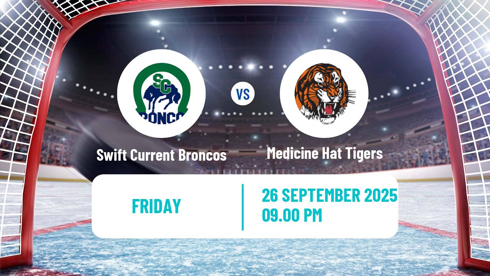Hockey WHL Swift Current Broncos - Medicine Hat Tigers