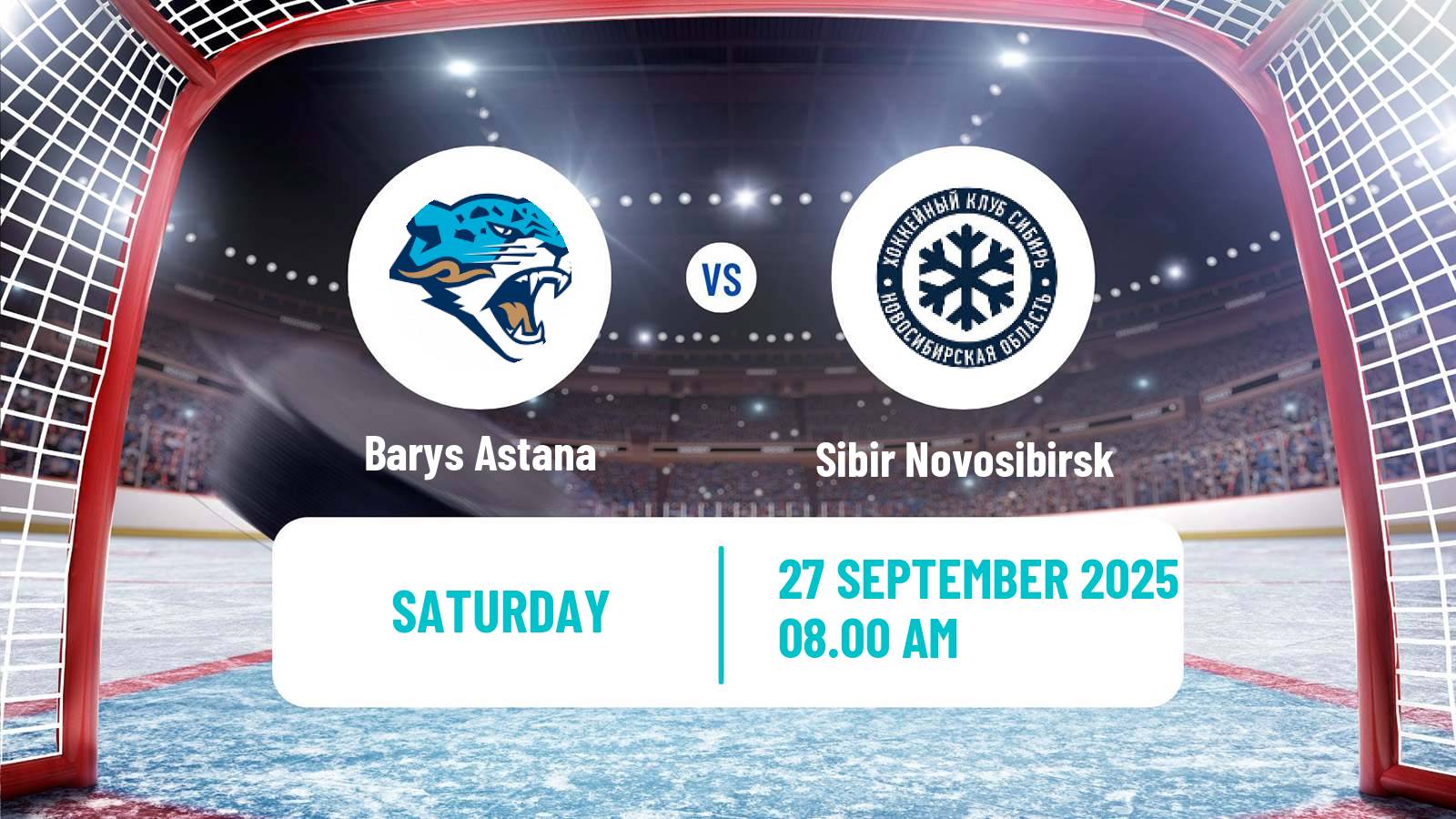 Hockey KHL Barys Astana - Sibir Novosibirsk