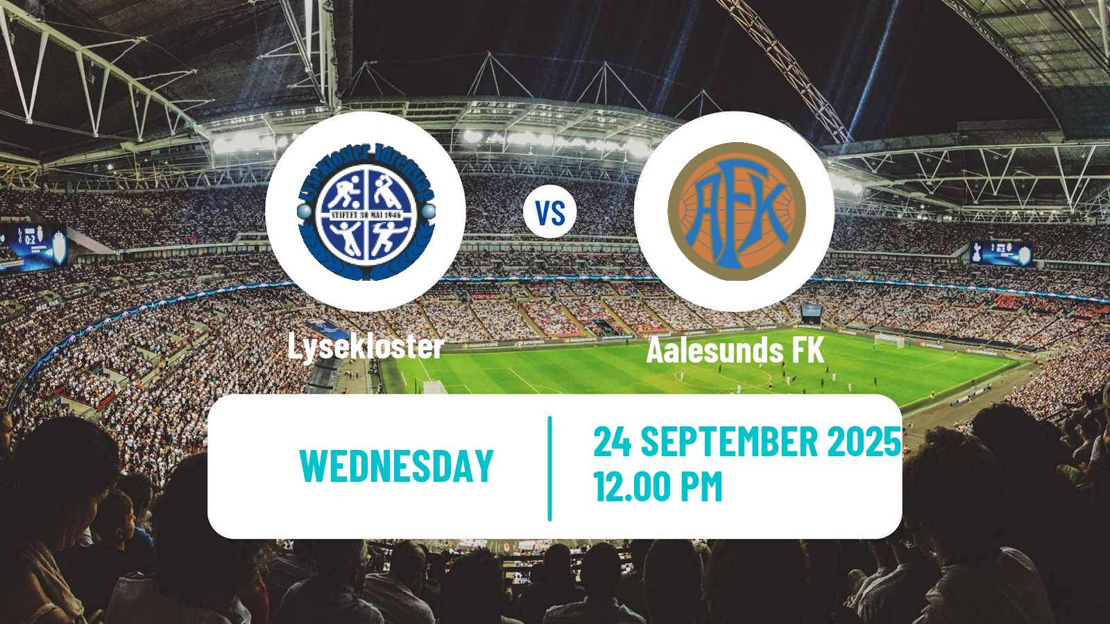 Football Norwegian NM Cup Lysekloster - Aalesunds