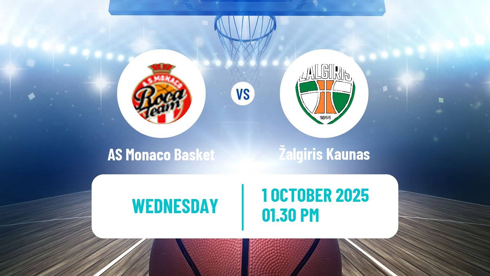 Basketball Euroleague AS Monaco Basket - Žalgiris Kaunas