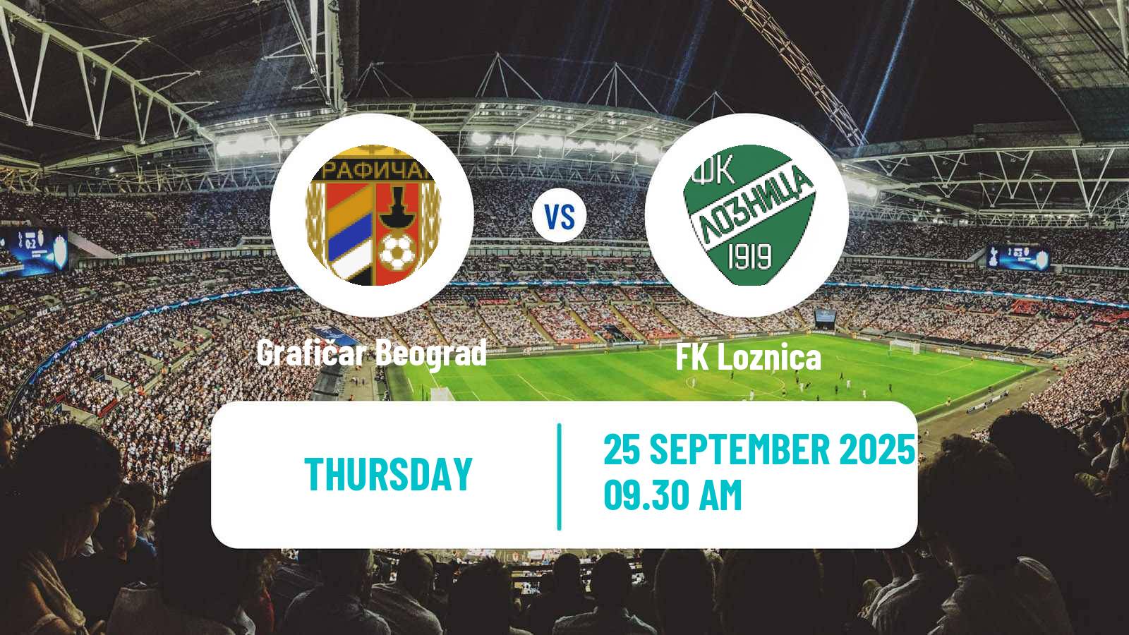 Football Serbian Prva Liga Grafičar Beograd - Loznica