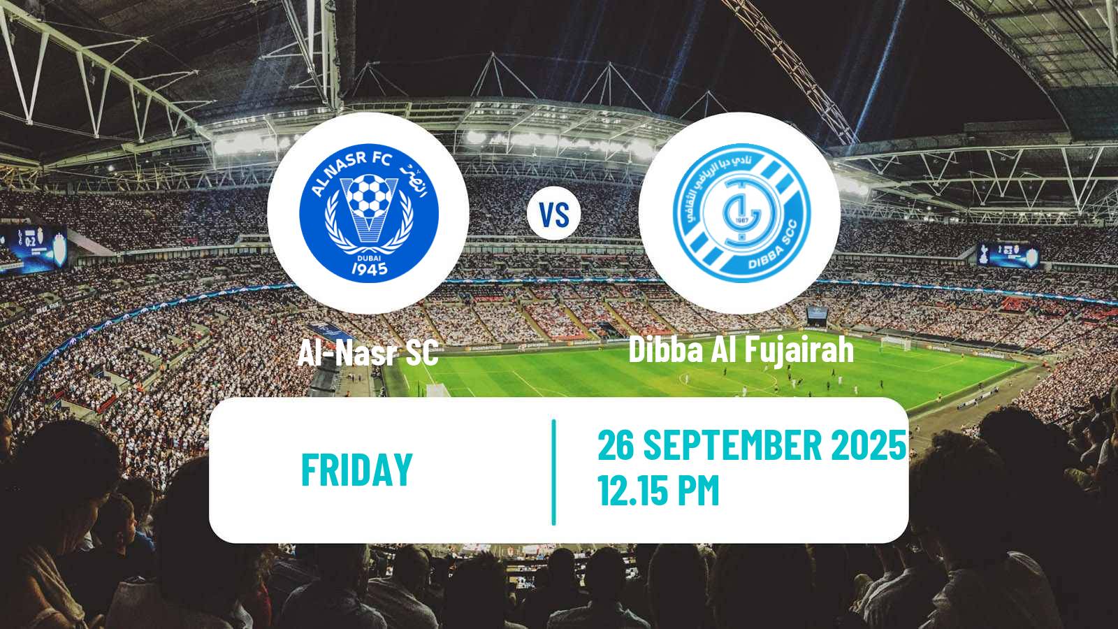 Football UAE Football League Al-Nasr - Dibba Al Fujairah