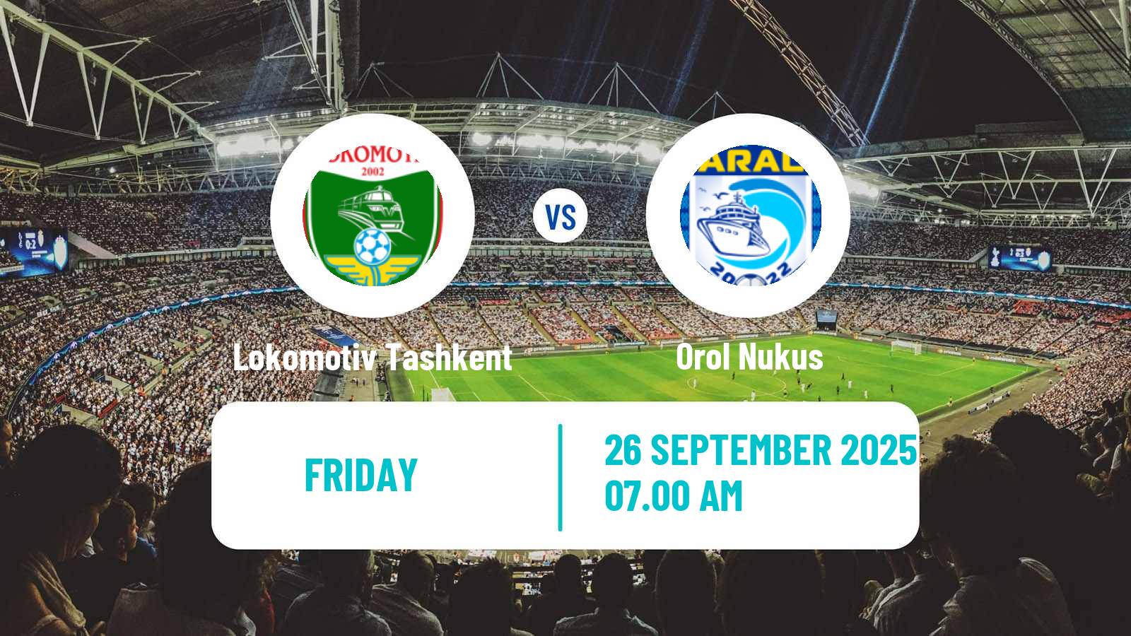 Football Uzbek Pro Liga Lokomotiv Tashkent - Orol Nukus