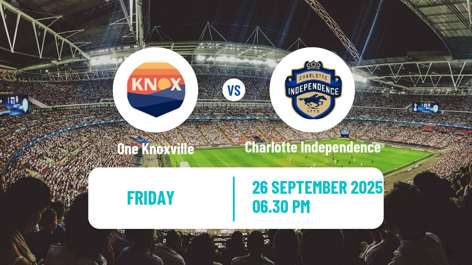 Football USL League One One Knoxville - Charlotte Independence