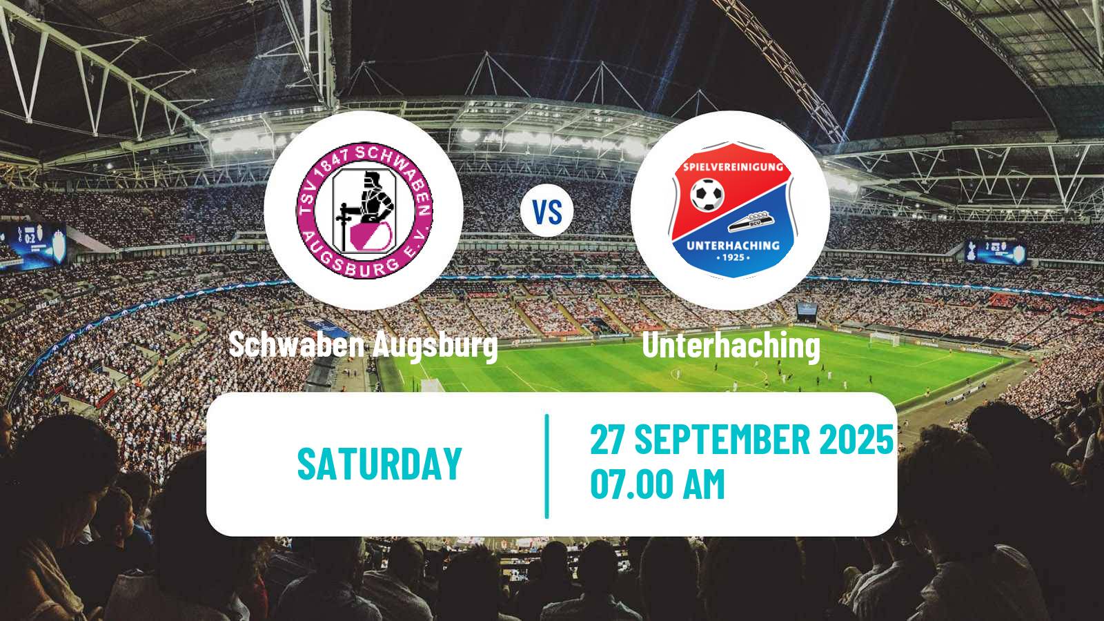 Football German Regionalliga Bayern Schwaben Augsburg - Unterhaching