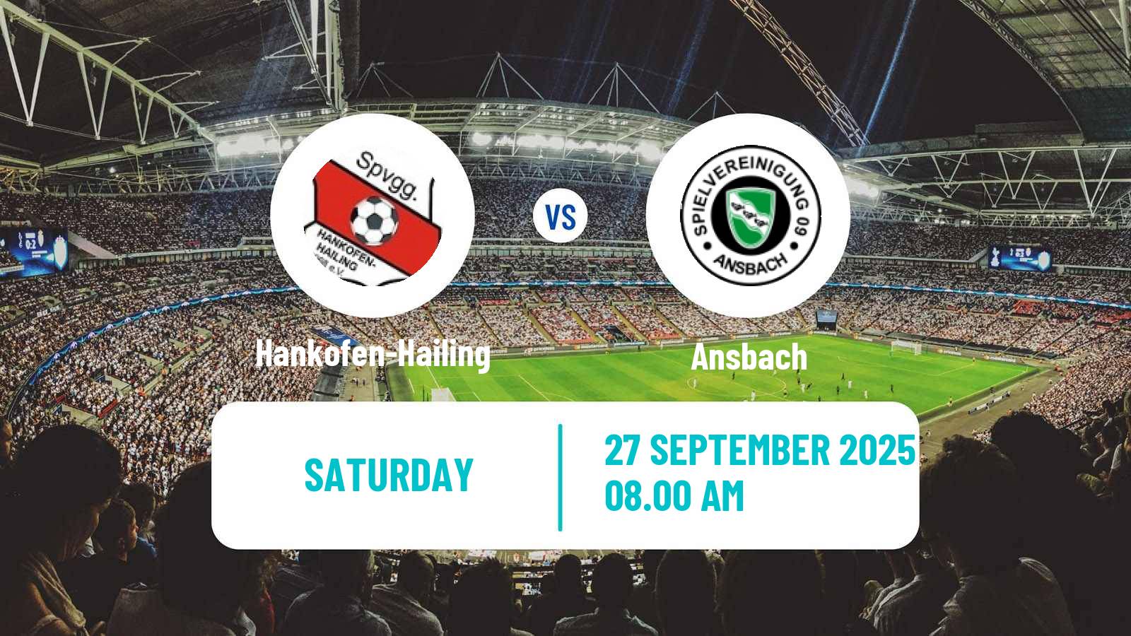 Football German Regionalliga Bayern Hankofen-Hailing - Ansbach