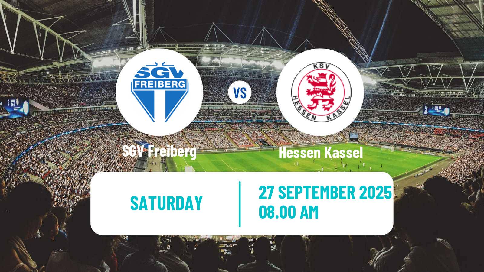 Football German Regionalliga Sudwest Freiberg - Hessen Kassel