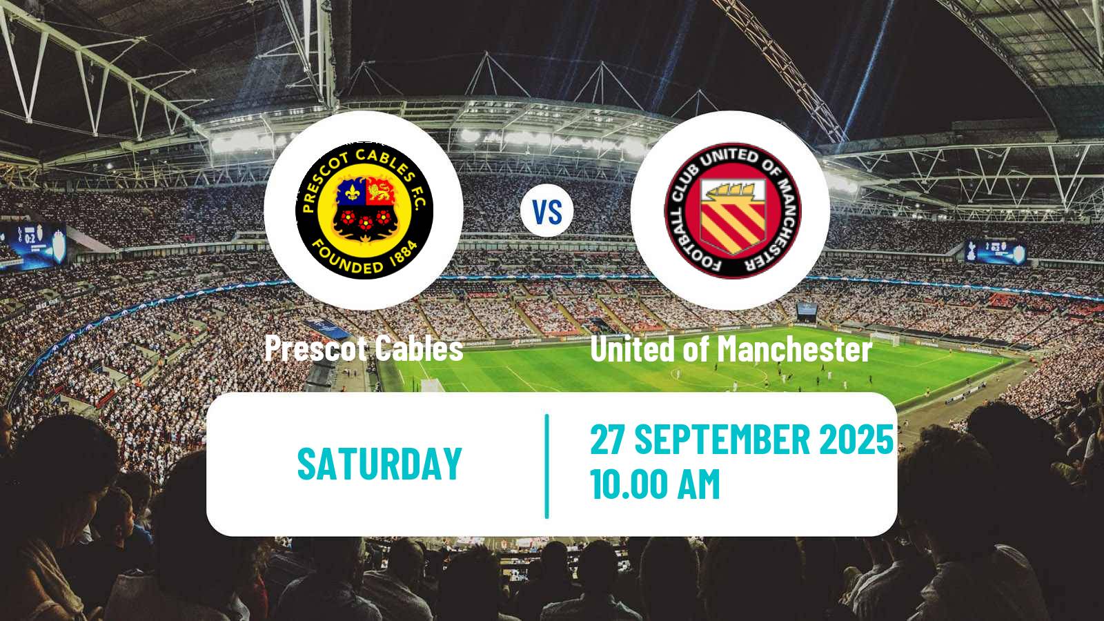 Football English NPL Premier Division Prescot Cables - United of Manchester