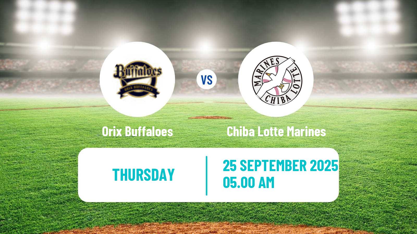 Baseball NPB Orix Buffaloes - Chiba Lotte Marines