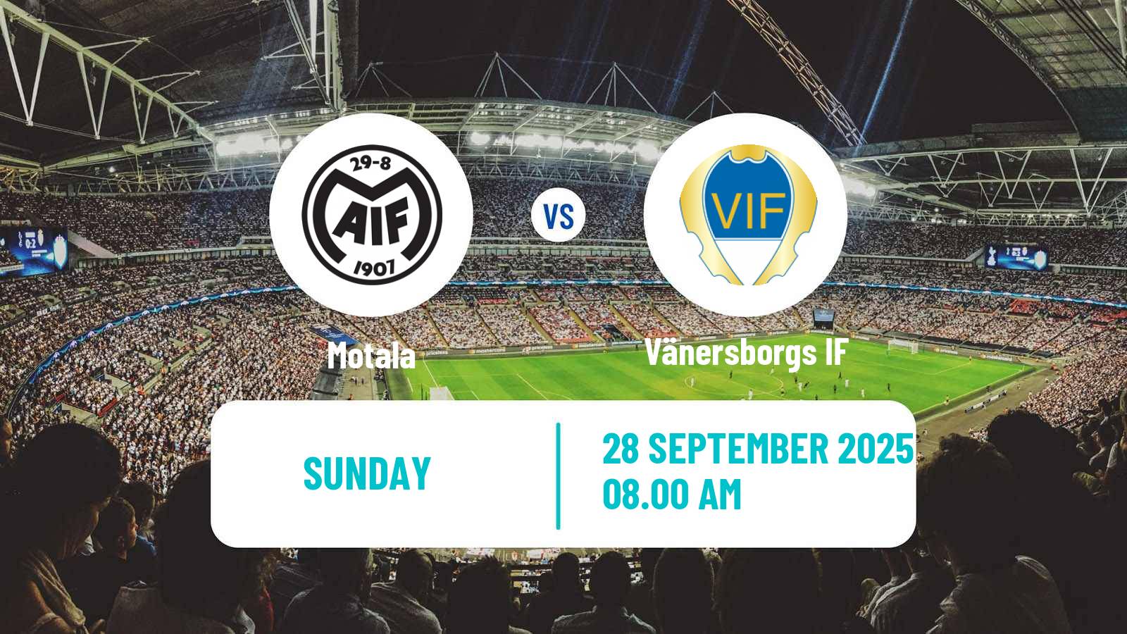 Football Swedish Division 2 - Norra Götaland Motala - Vänersborgs IF