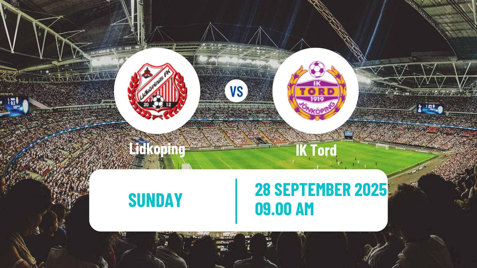 Football Swedish Division 2 - Norra Götaland Lidkoping - Tord