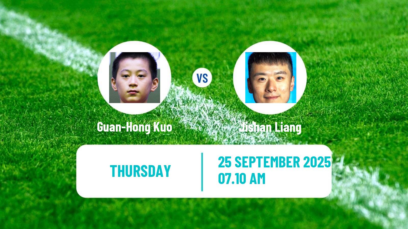 Table tennis China Smash Men Guan-Hong Kuo - Jishan Liang
