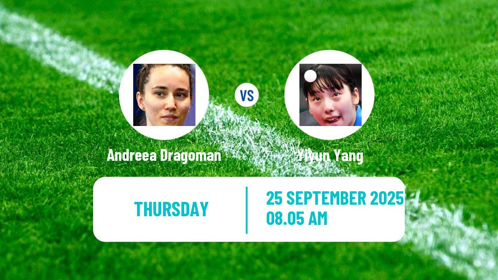 Table tennis China Smash Women Andreea Dragoman - Yiyun Yang